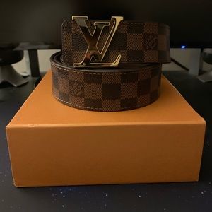 Louis Vuitton Damiere ebene Belt Size 40